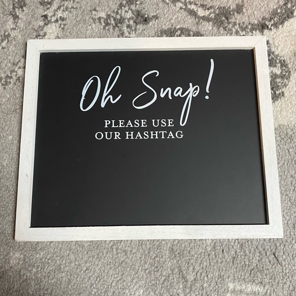 Wedding Oh Snap! Please Use Our Hashtag Chalk Board - Picture 1 of 7